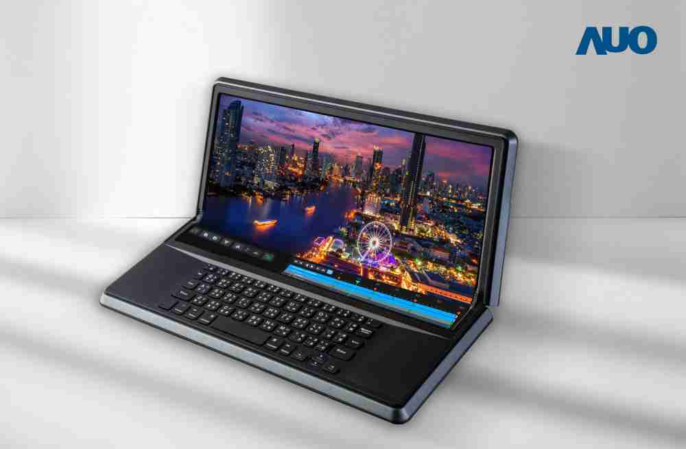 NG大舞台14.6吋Micro LED折迭显示屏幕，，，搭配半径4mm的弯折绞炼，，以及高画素、、、、高亮度、、、高对比度的显示技术特点，，，即便在大视角下仍保有绝佳色相与亮度