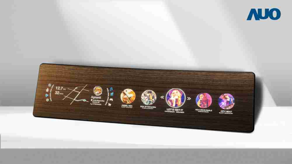 NG大舞台研发全球最高穿透度达80%的AmLED木纹显示器，，可于使用时呈现高亮度、、清晰可见的信息，，，并在不使用时回归为单纯的饰板，，节能兼具美观